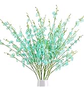Ruidazon 37" Artificial Orchid Silk Fake Flowers Branches,10 Pcs Real Touch Dancing Lady Orchids ...