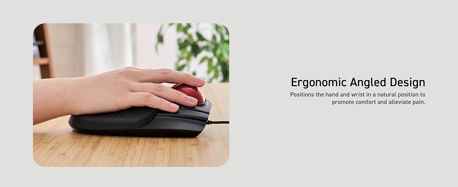 Huge Trackball Ergonomic Angled Design
