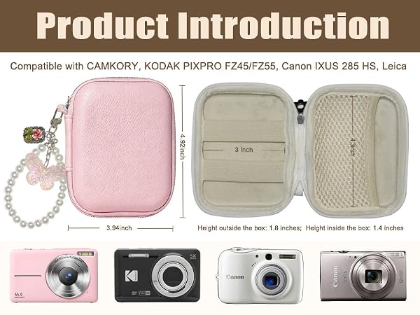 digital camera case kodak pixpro bag small cameras cases powershot fz45 fz55 canon ixuscamera bag