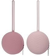 Nupoopy 2 Pack Silicone Pacifier Holder Case, BPA Free Newborn Baby Pacifiers Silicone Pouch for ...