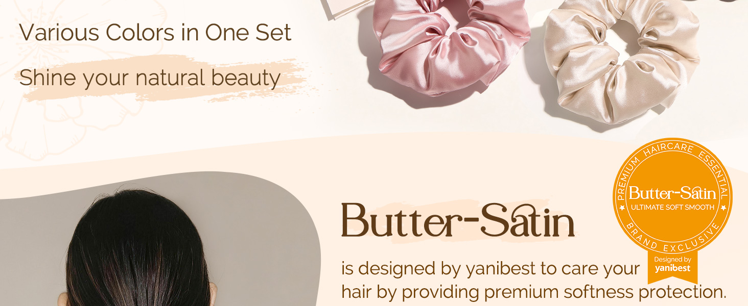 Yanibest 8 Pcs Satin Scrunchies