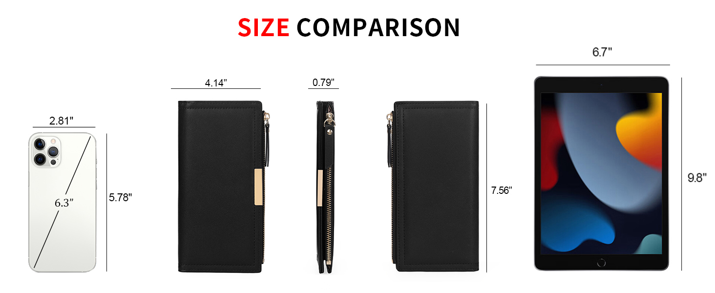 Slim Women Wallet Bifold Ladies Long Purse