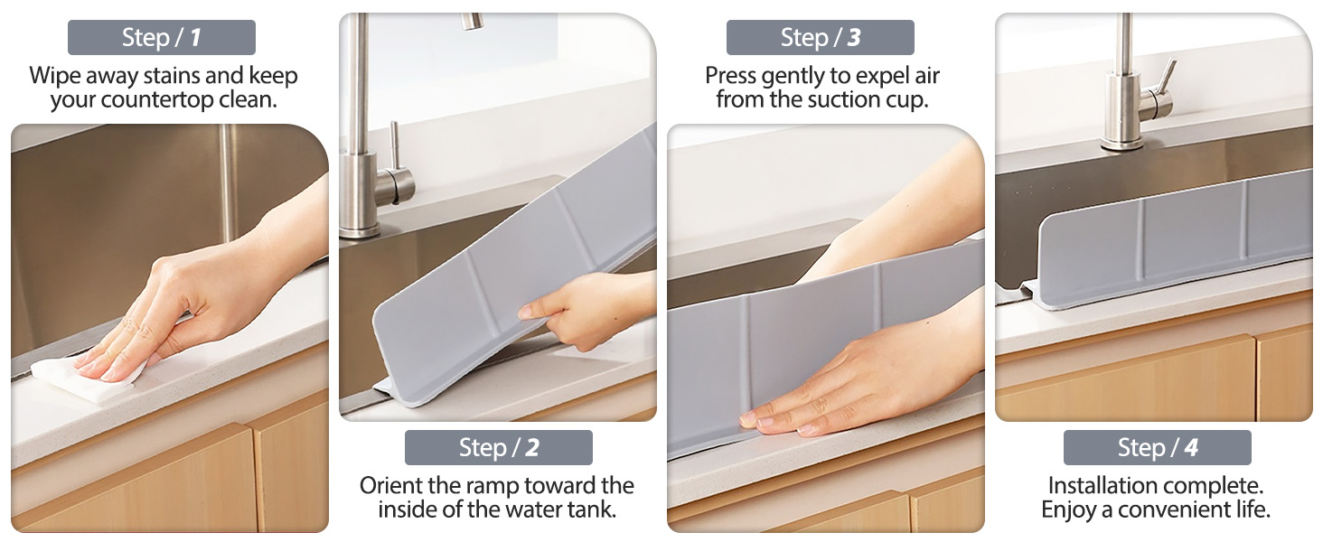 sink guard splash kitchen water silicone strip front edge mat faucet premium protectors backsplash
