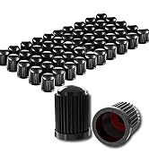 CKAuto 50 Pack Tire Valve Caps, Plastic Valve Stem Caps with O Rubber Seal | Universal Stem Cover...