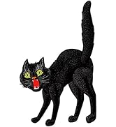 Jointed Scratch Cat, Vintage Halloween Jointed Scary Black Paper Cat Party Decoration
