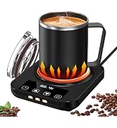 Coffee Mug Warmer & Mug Set for Desk, Electric Coffee Cup Warmer with 16oz Heated Mug, Temperatur...