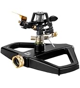 Lawn Pulsating Impact Sprinkler 300006, Medium Duty Decorative Metal Base Adjustable to 360 Degre...