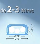 Wuitaouy Cord Hider Kit, 70.8in Cord Covers for 2-3 Wires on Wall, Paintable Cable Hider Wire Cov...