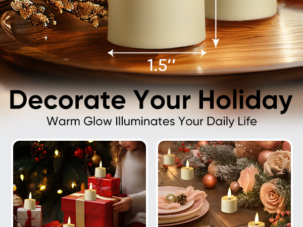 Timer Candles Flameless Tea Lights Candles Battery Operated