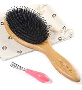 BESTOOL Hair Brush, Boar & Nylon Bristle Brush for Women men Kid, Oval Brush for Wet/Dry Hair Smo...