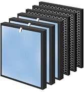 HSP001 True HEPA Filter Replacements Compatible with HATHASPACE Air Purifier Filters HSP001,4 in ...