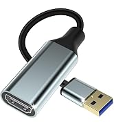 Herfair USB to HDMI Adapter USB A to HDMI Female Converter for Laptop/PC/Computer to 1080P Monito...