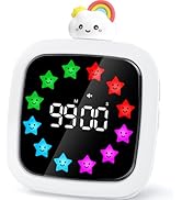 Yunbaoit Digital Visual Timer for Kids, Rechargeable 99-Minute Silent Countdown Timer with 19 Rin...