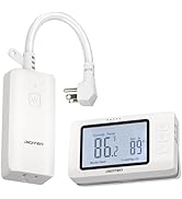 DIGITEN Wireless Thermostat Outlet Temperature Controlled Outlet with Power Cord for Heating and ...