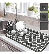 Dish Drying Mat for Kitchen Counter Super Absorbent Drying Mat Hide Stain Dish Mat Drying Kitchen...