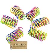 Andiker Cat Spring Toy, 24pcs Colorful Cat Spiral Springs Creative and Interactive Cat Toy Durabl...
