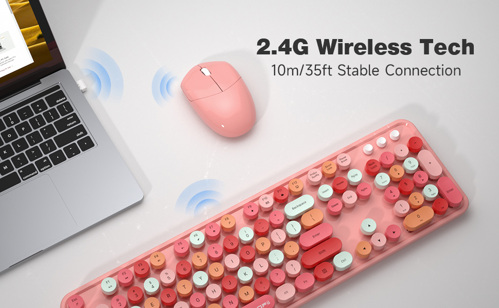2.4G wireless connection keyboard and mouse set