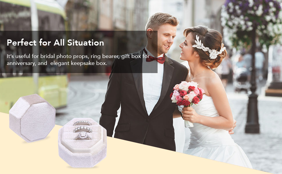 beige champagne white color ring box