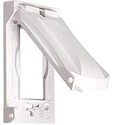 Hubbell-Bell MX1050W 1-Gang Weatherproof Universal Metal Flip Cover, Vertical/Horizontal 12-in-1,...