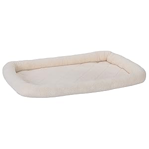 crate bolster bed cream large
