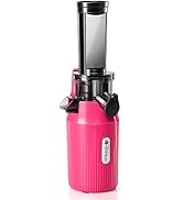 Ventray Ginnie Cold Press Juicer Machines, Compact Small Slow Masticating Juicer with High Juice ...