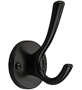 TUNNY 5 Pack Round Coat Towel Hooks - Matte Black Coat Hooks for Hanging Coats Towel Hooks for Ba...