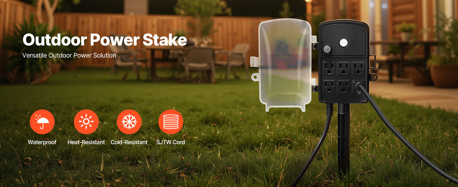 outdoor power stake
