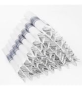 Joyido 400PCS Pre Rolled Silver Plastic Silverware Sets - Heavy Duty Hammered Silver Cutlery - In...