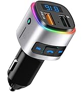Bluetooth FM Transmitter for Car, SONRU Car Radio Bluetooth Adapter Music Player Kit, Support QC3...