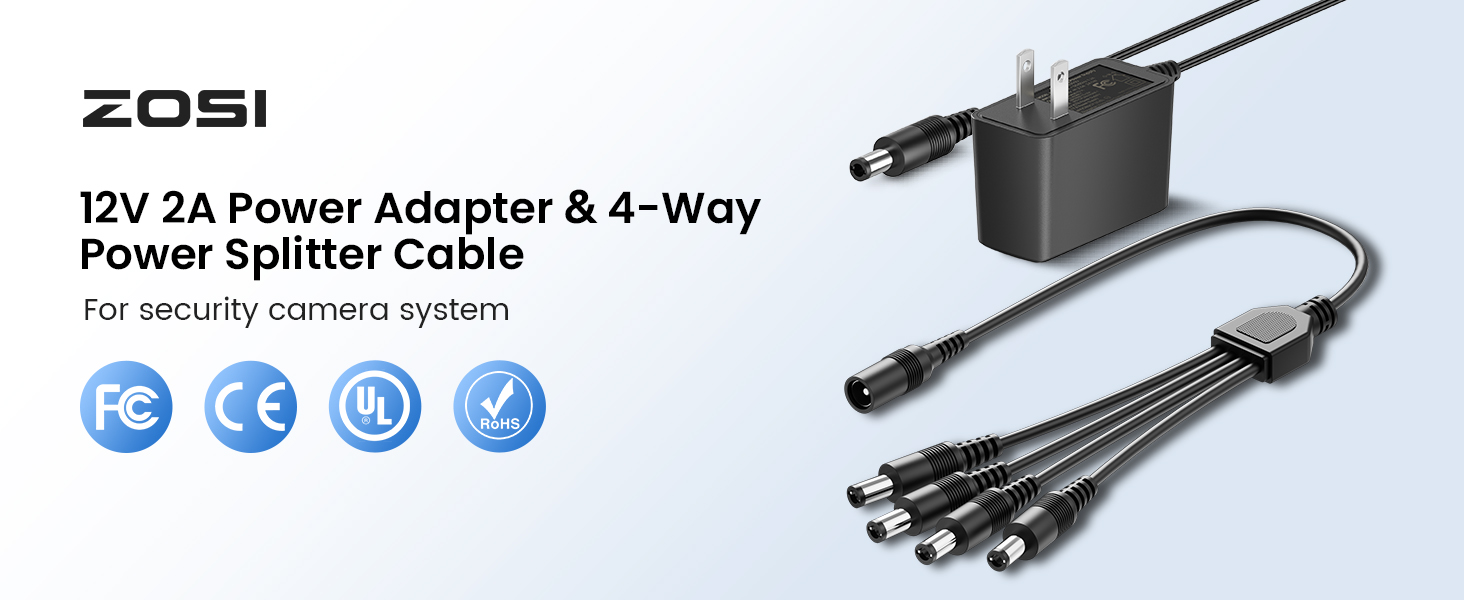 ZOSI Power Splitter Cable