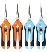 BEoffer 4 Pack Pruning Shears, 6.5 Inch Garden Scissors Gardening Hand Pruning Snips with Straigh...