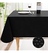 smiry Rectangle Table Cloth 60x84 Inch, Waterproof Vinyl Tablecloth with Flannel Backing, SpillPr...