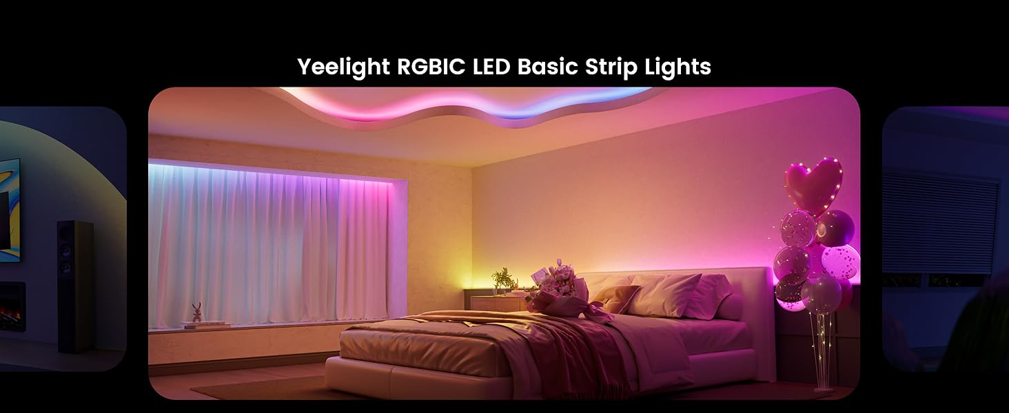 Smart RGBIC Light Strip for bedroom/ Livingroom/ Gaming Room/ Christmas