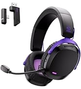 Akko GH300 Wireless Gaming Headphone, Quad-Mode Connectivity Black Headset with 50mm Drivers, Vir...