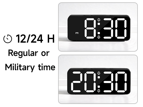 12 24 hour time format digital clock military time switch for students nurses office