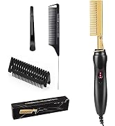 Electric Hot Comb Hair Straightener - Heat Pressing Comb Portable Curling Flat Iron Curlers High ...