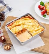 Onader 8x8 Inch Square Baking Cake Pan with Lid