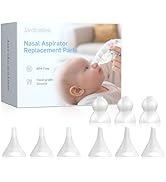 Nasal Aspirator Replacement Tips 9 Pcs, Food-Grade Silicone, Ultra-Soft Baby Nose Sucker Replacem...