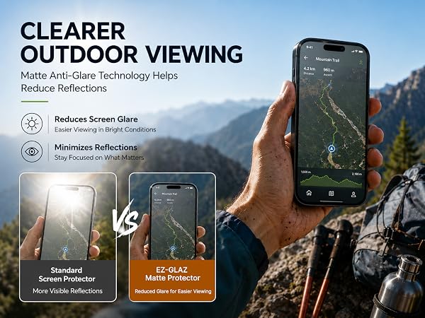 Anti-glare matte glass help you enjoy climbing