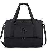 WANDF Travel Duffel Bag with Wet Pocket & Shoe Compartment, 18x14x8 Personal Item Bag with USB Ch...