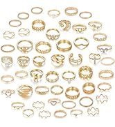 CHICUTIE Gold Knuckle Rings Set For Women Stackable Joint Finger Midi Rings Dainty Cubic Crystal ...