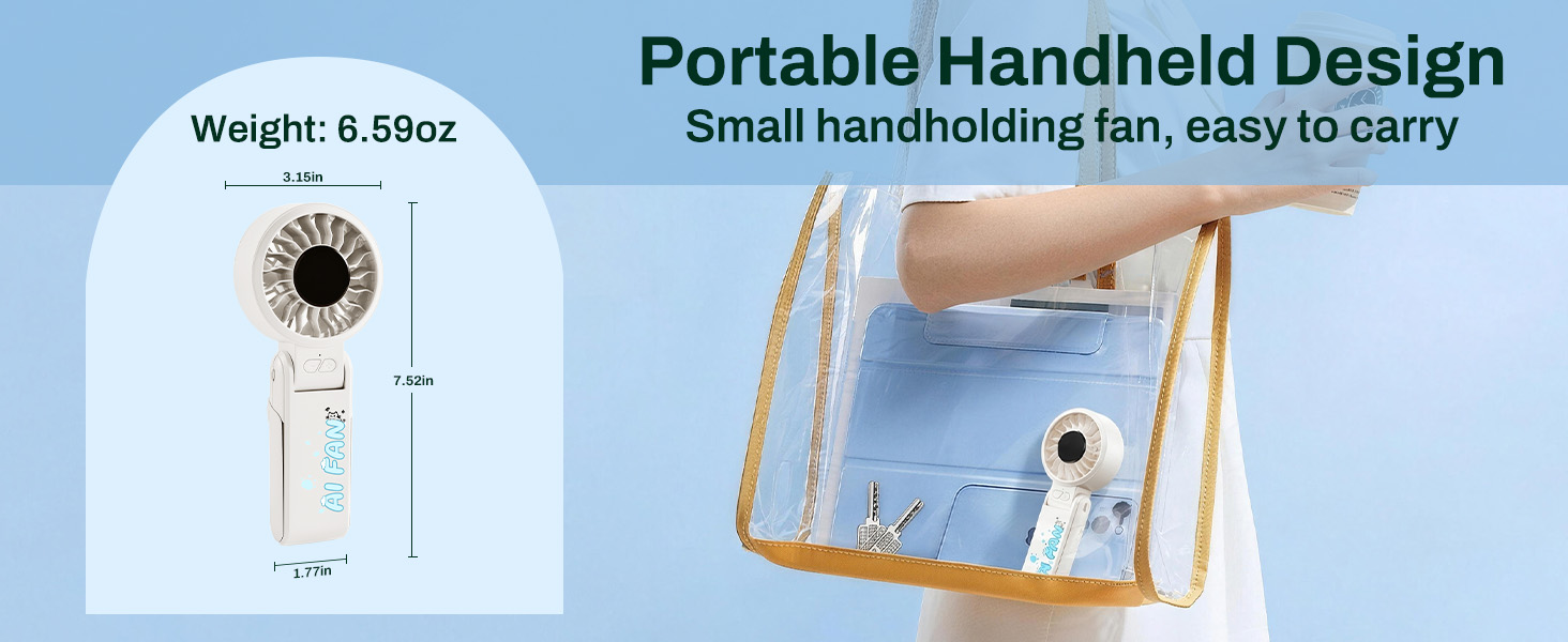 Portable handheld mini fan