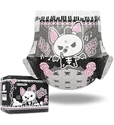 Littleforbig Ultra Absorbent 7000 mL Adult Printed Diaper 10 Pieces - Goth Brat (X-Large 48"-56")