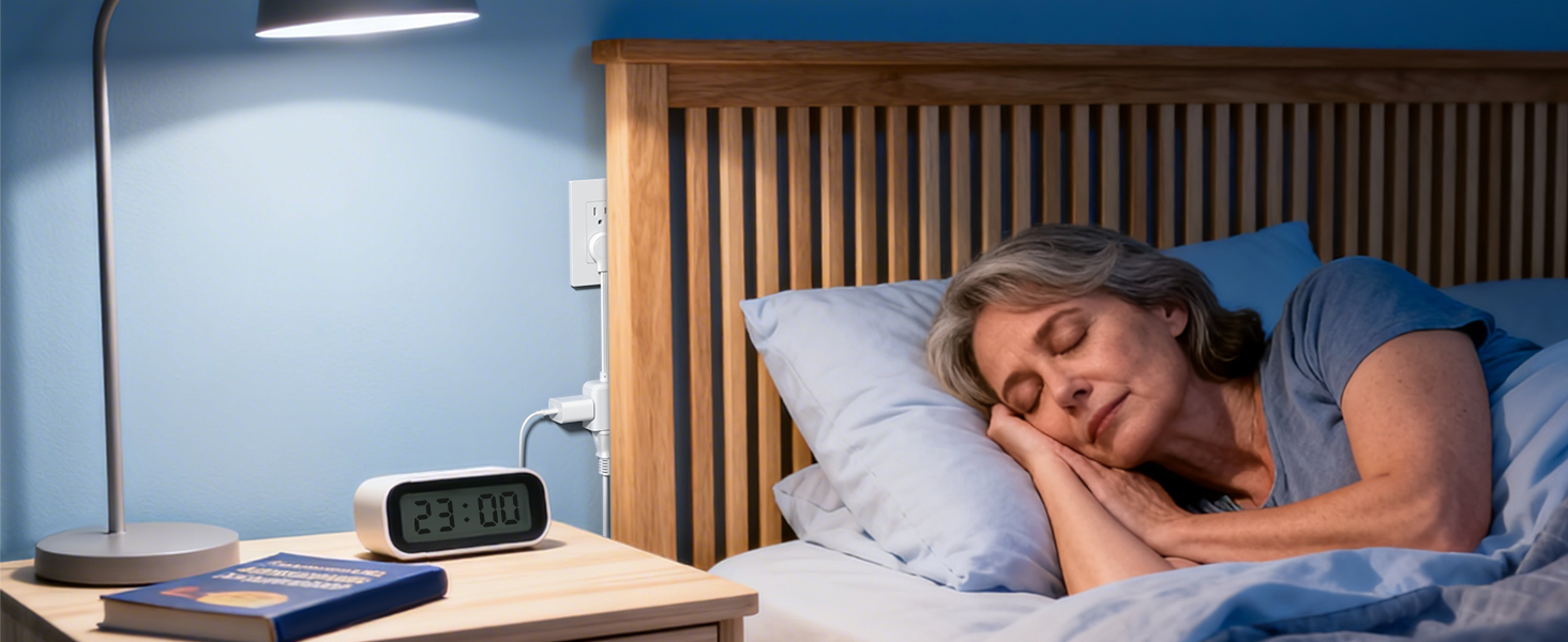 flat multiple outlet wall plug