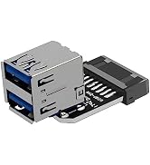 YiKaiEn 19 Pin and 20 Pin to Two USB 3.0 Converter Adapter - Easily Connect Your Computer Motherb...