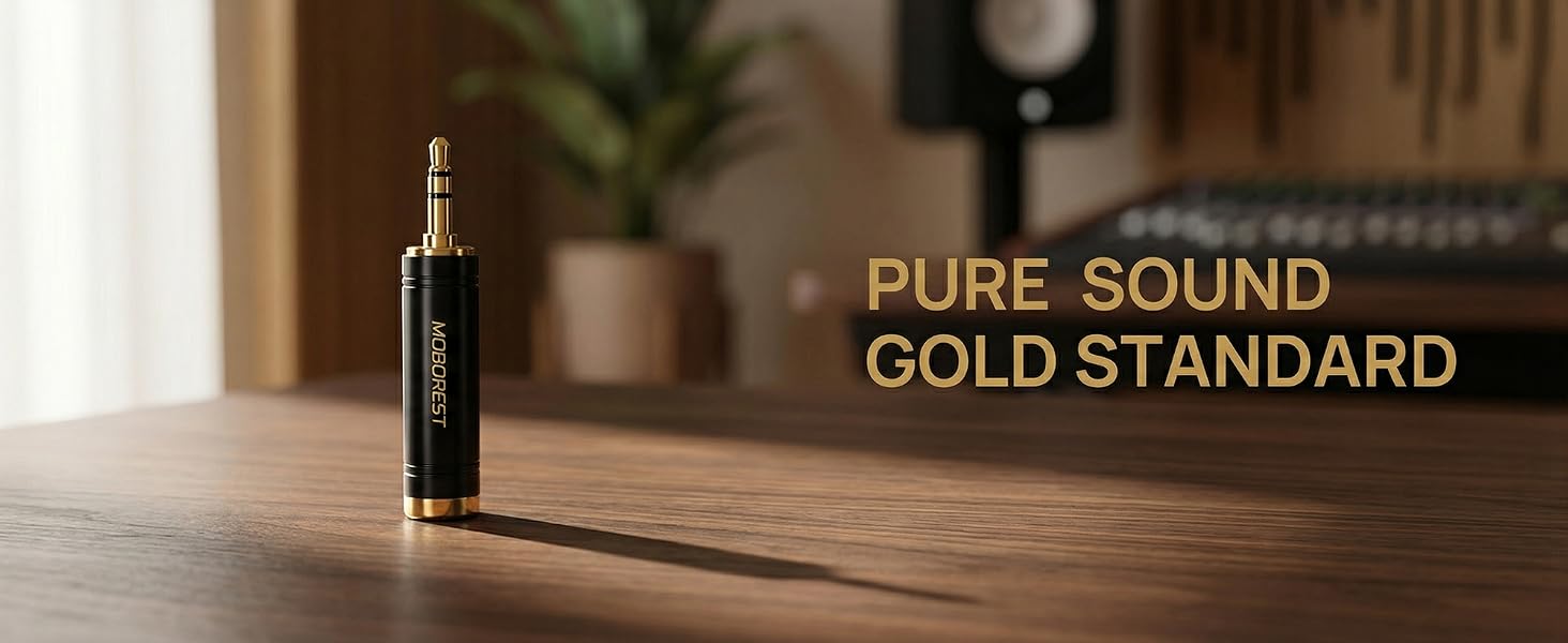 3.5mm to 1/4 (6.35mm) Stereo Pure Copper Adapter