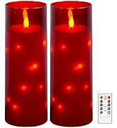 kakoya 11" x 4" Large Outdoor Waterproof Flameless LED Candles with Remote and Timer,Acrylic Pill...