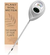 White Soil Moisture Meter, Soil Moisture Monitor for Plants, Soil Hygrometer Moisture Sensor, Pla...