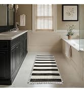 MatEssenz 2x4ft Waffle Bath Mat, Water Absorbing Bath Mat Nonslip Fast Drying Soft Foot Feeling L...
