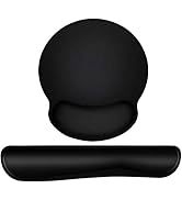 Ergonomic Mouse Pad with Wrist Support, Premium Memory Foam Keyboard Wrist Support Bar and Mouse ...